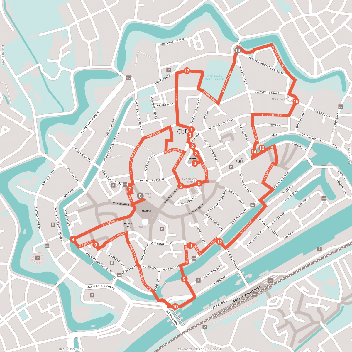 Plattegrond Wandelroute